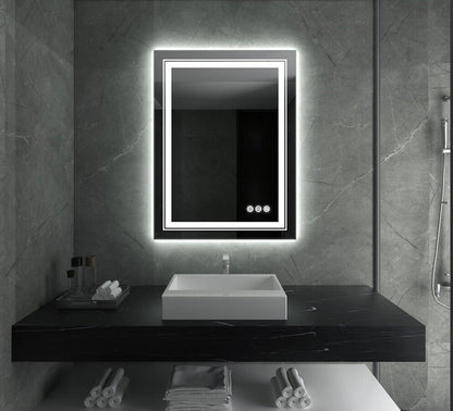 ELBURG, Rectangle Anti-Fog Backlit Bathroom Mirror