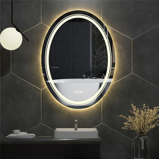 ELBURG, Oval Anti-Fog Backlit Bathroom Mirror