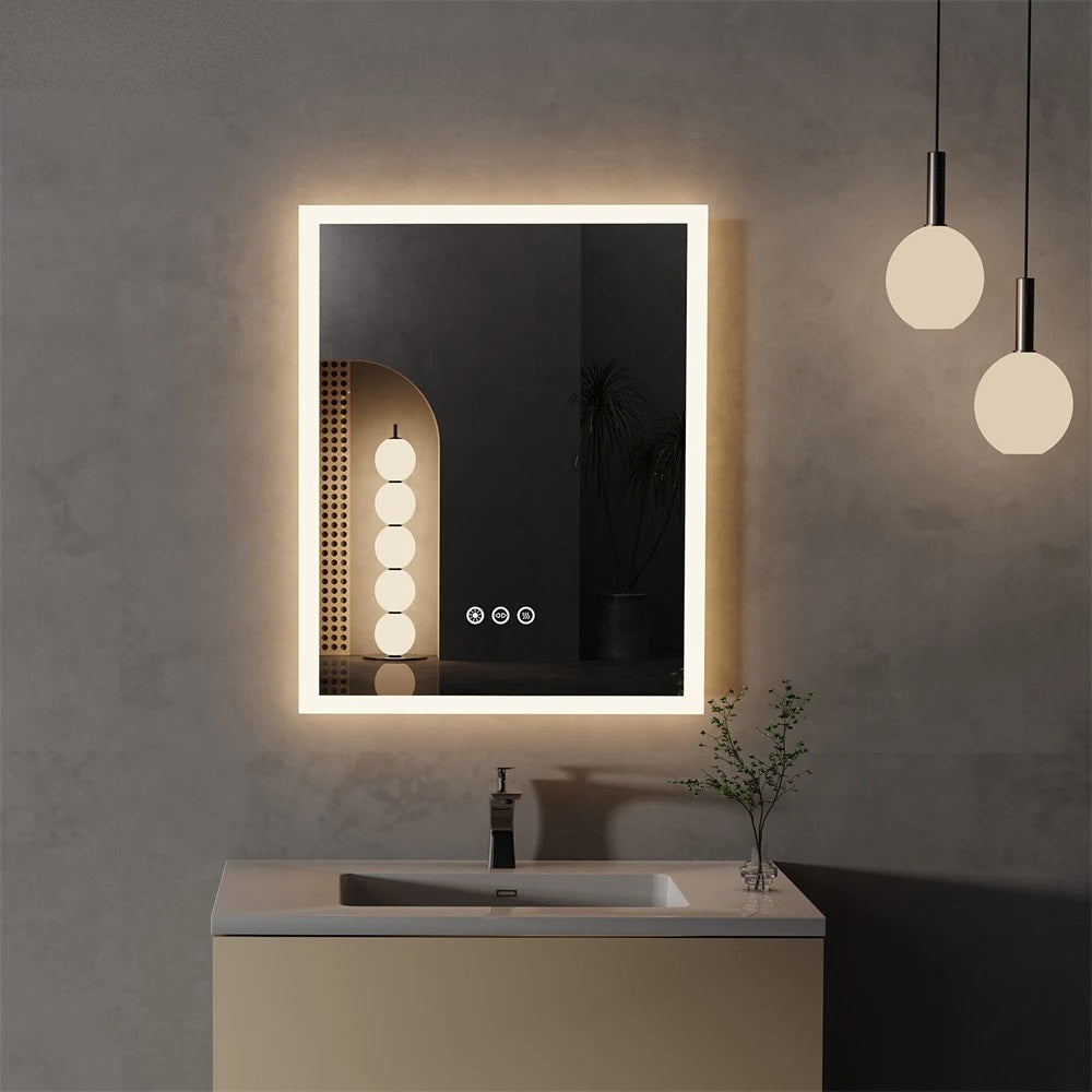 BREDA, Rectangle Anti-Fog  Illuminated Bathroom Mirror