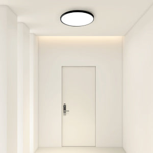 PHOENIX, Black Ultra-Slim Flush Ceiling Light