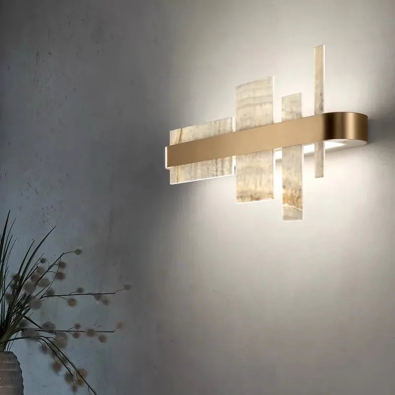 MONTREUX, Trendy Vintage Marble Chandelier Wall Sconce - All About Lights