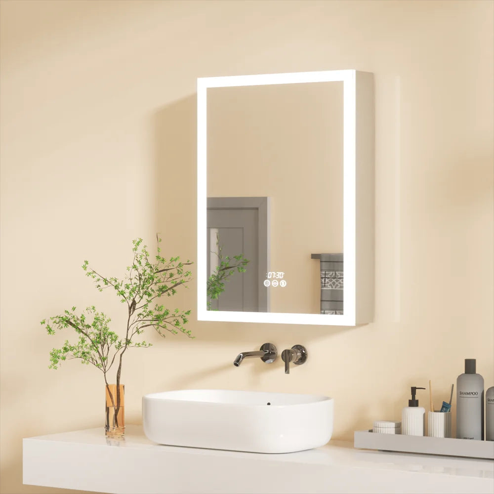 ALMERE, Illuminated Anti-Fog Bathroom Mirror Cabinet