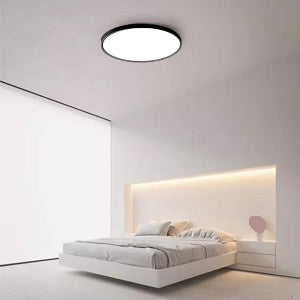 PHOENIX, Black Ultra-Slim Flush Ceiling Light