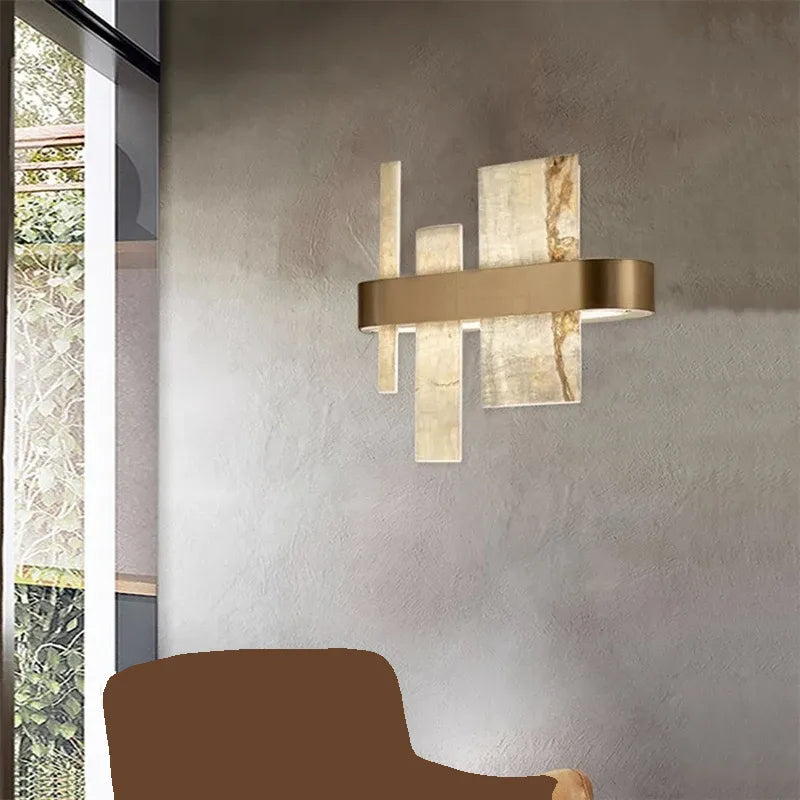 MONTREUX, Trendy Vintage Marble Chandelier Wall Sconce - All About Lights