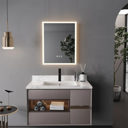 BREDA, Rectangle Anti-Fog  Illuminated Bathroom Mirror