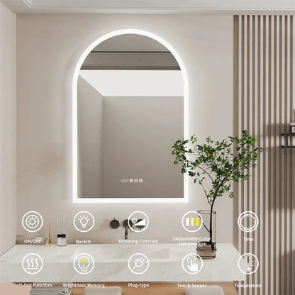 BREDA, Arch Anti-Fog  Illuminated Bathroom Mirror