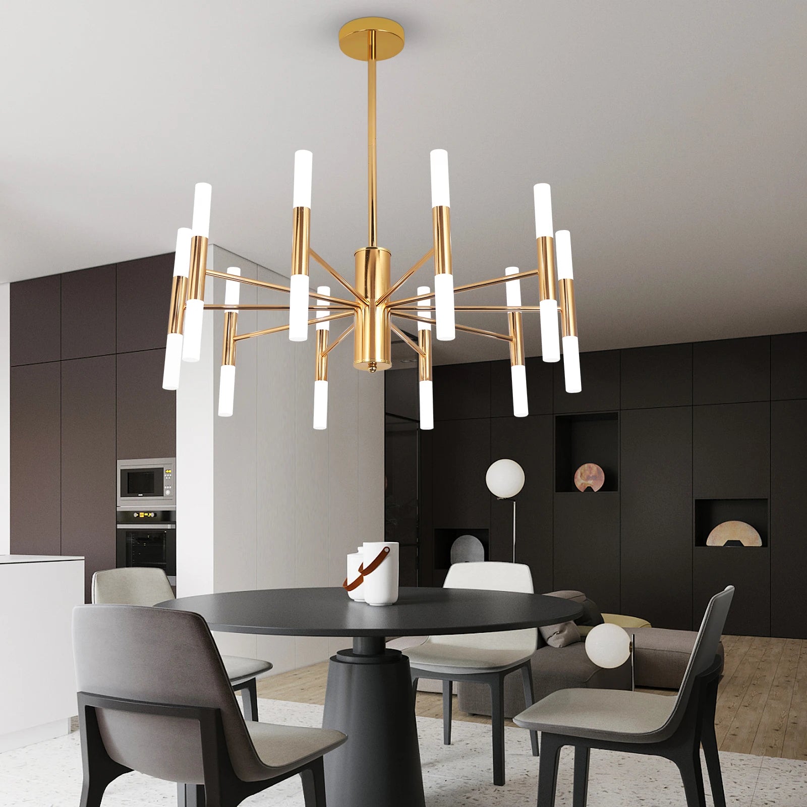 ROVANIEMI, Modern Golden Chandelier 