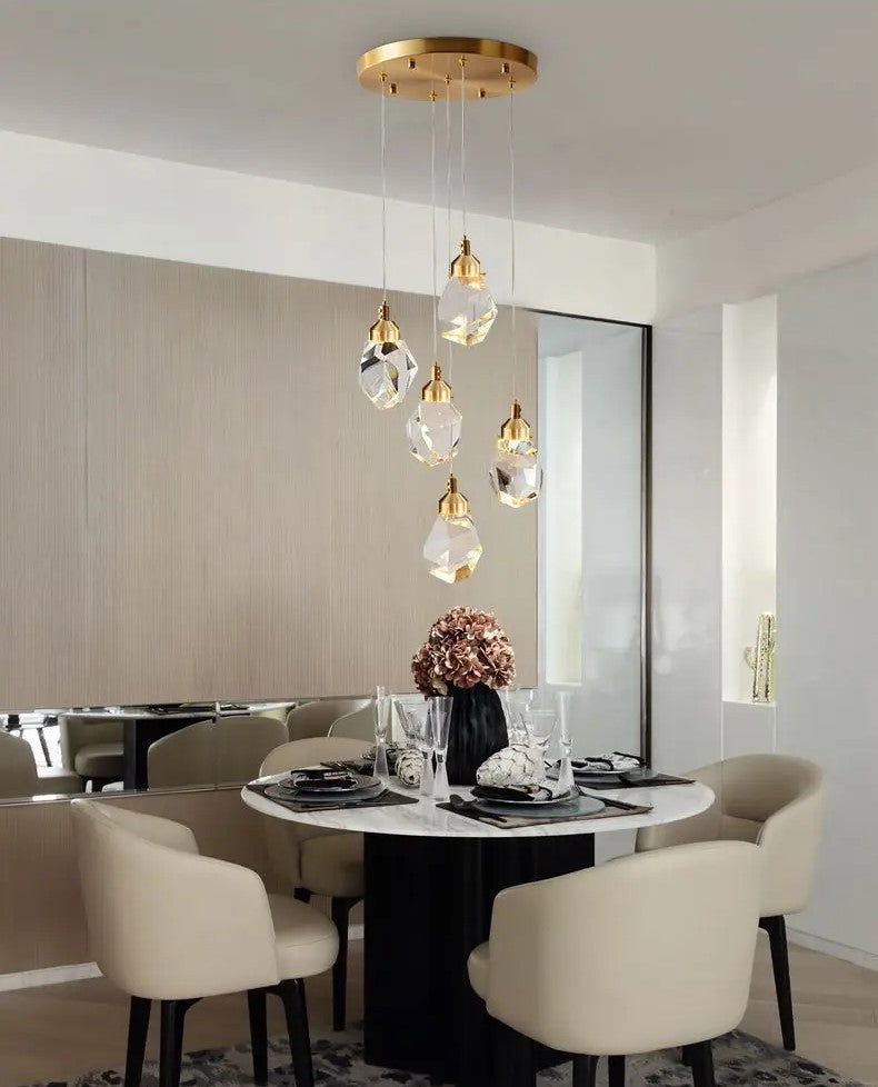 TURIN, Luxury Crystal Modern Spiral Chandelier 