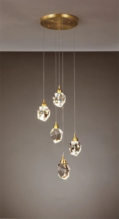 TURIN, Luxury Crystal Modern Spiral Chandelier 