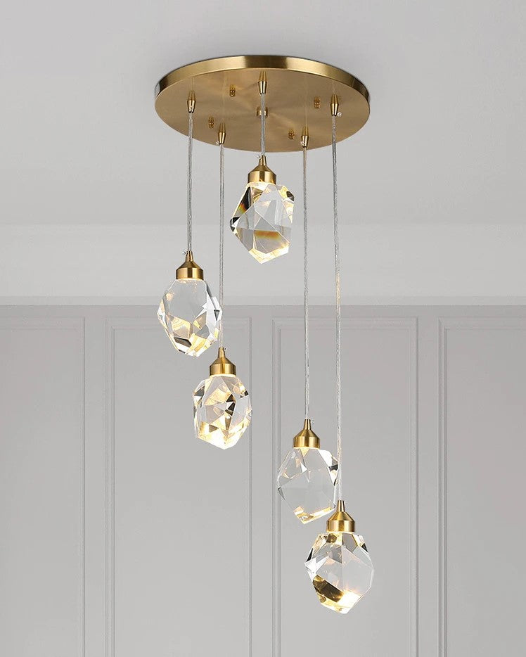 TURIN, Luxury Crystal Modern Spiral Chandelier 