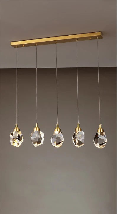 TURIN, Modern Luxury Crystal Modern Long Chandelier 