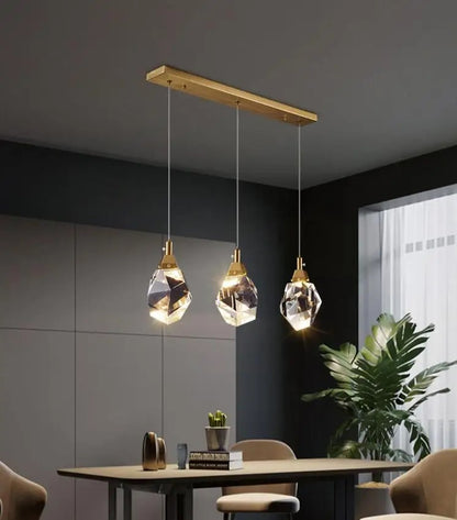 TURIN, Modern Luxury Crystal Modern Long Chandelier 