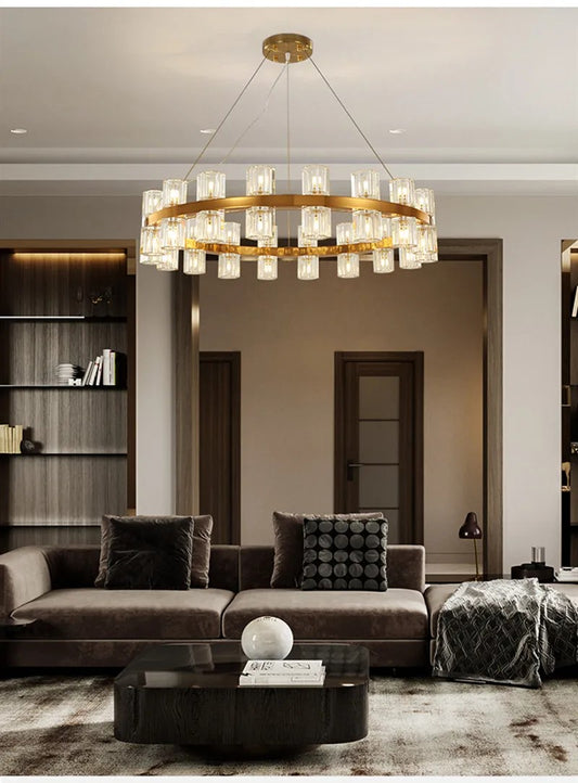 RAVENNA, Modern Crystal Luxury Round Chandelier 