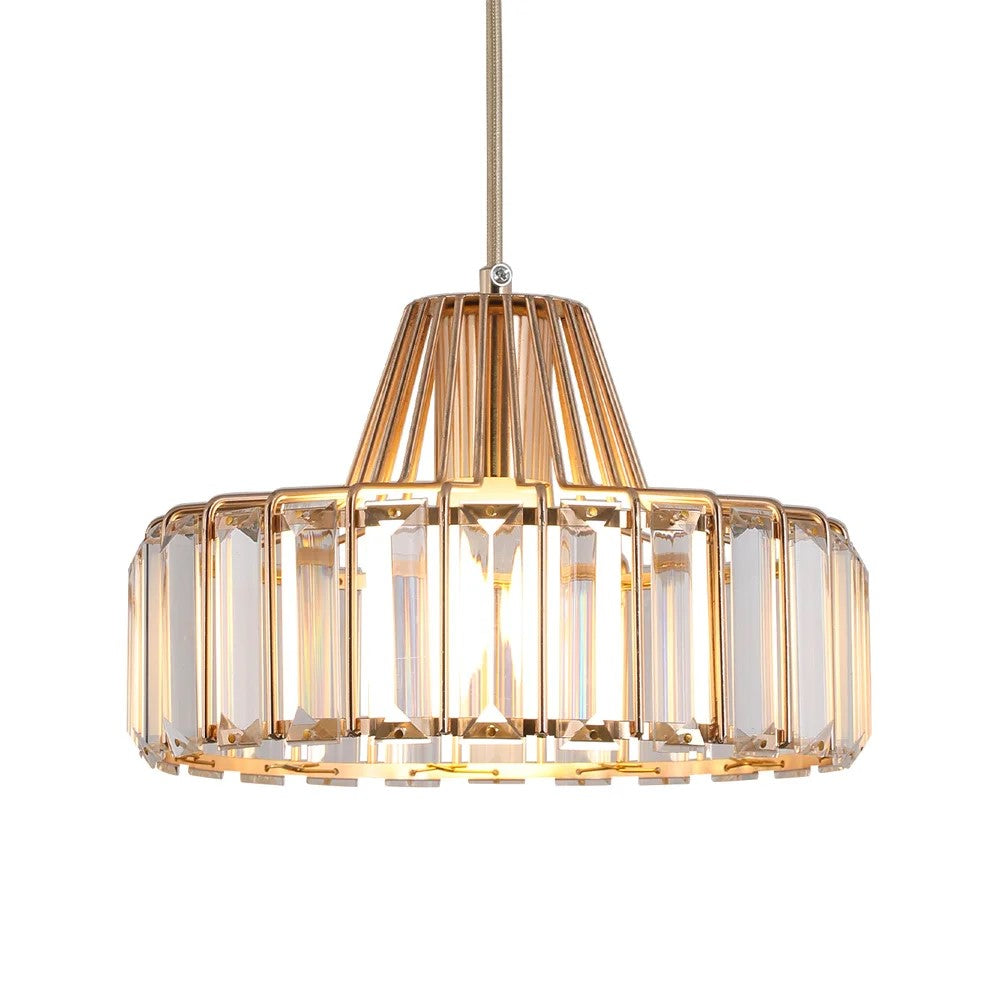 SOFIA, Crystal Pendant Light Gold/Black Adjustable