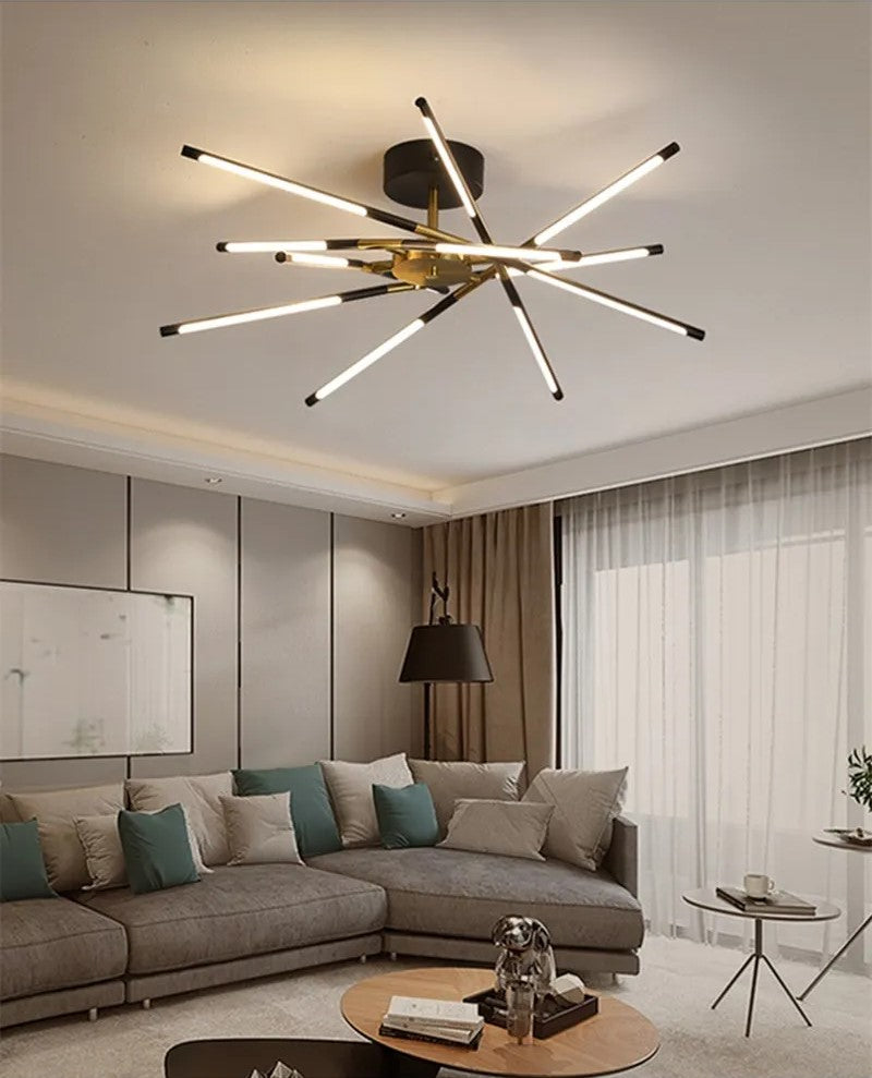 PALERMO, Modern Gold/Black Nordic LED Ceiling Mount