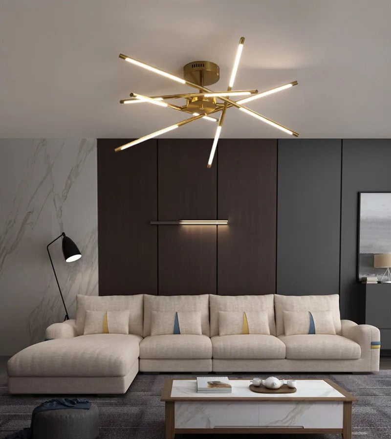 PALERMO, Modern Gold/Black Nordic LED Ceiling Mount