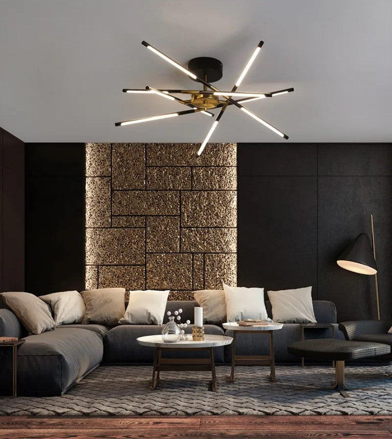 PALERMO, Modern Gold/Black Nordic LED Ceiling Mount