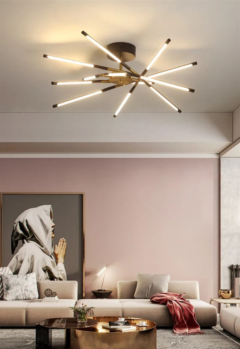 PALERMO, Modern Gold/Black Nordic LED Ceiling Mount