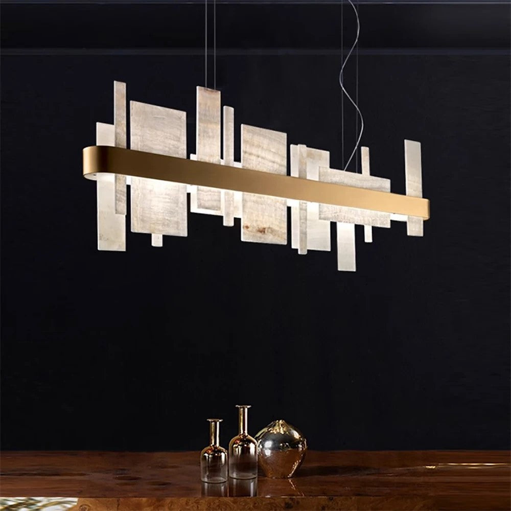 MONTREUX, Trendy Vintage Marble Chandelier Light Fixture