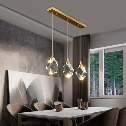 TURIN, Modern Luxury Crystal Modern Long Chandelier 