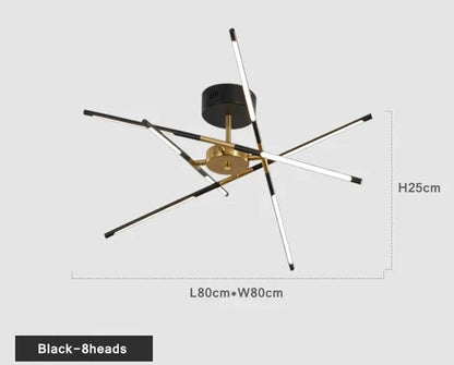 PALERMO, Modern Gold/Black Nordic LED Ceiling Mount