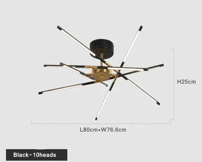 PALERMO, Modern Gold/Black Nordic LED Ceiling Mount