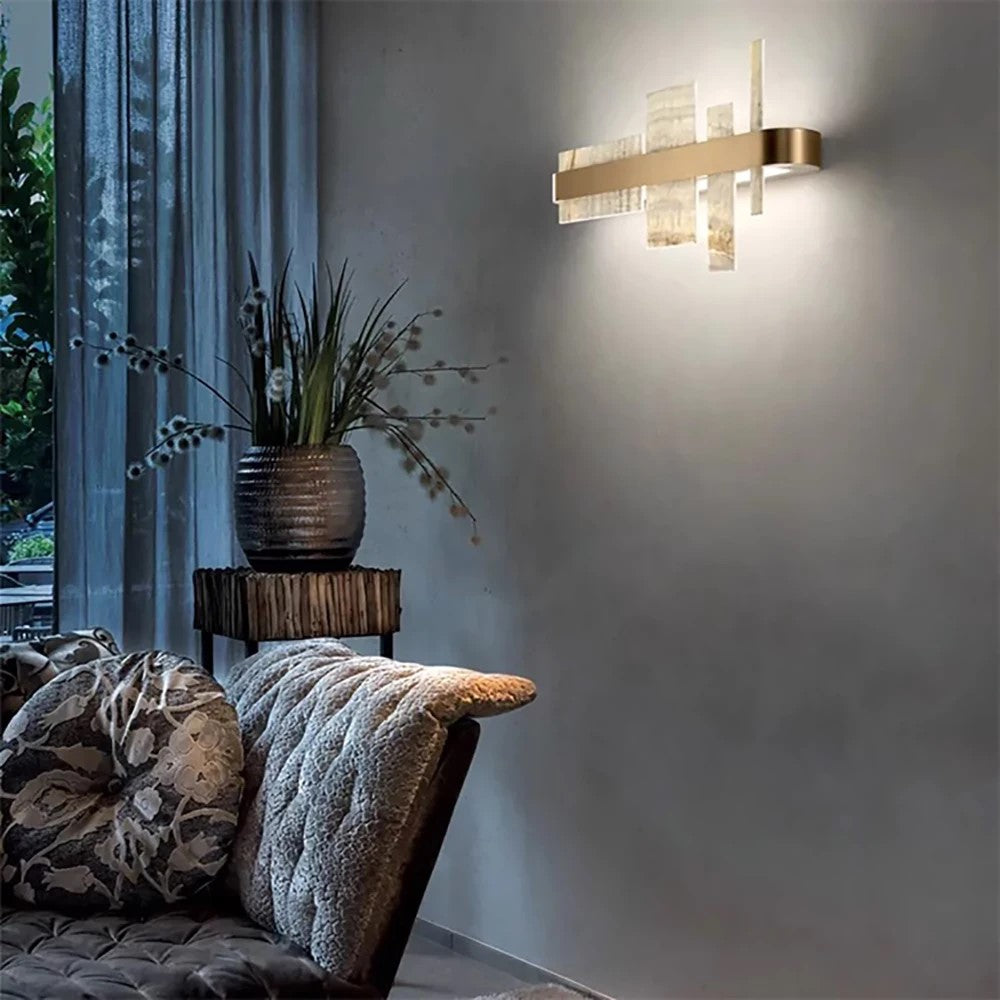 MONTREUX, Trendy Vintage Marble Chandelier Wall Sconce - All About Lights