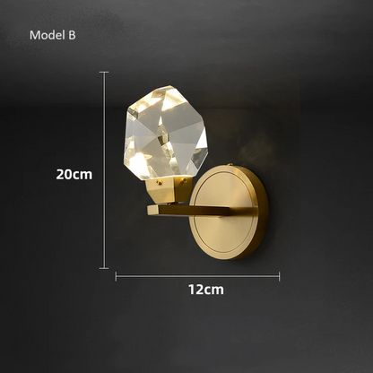 TURIN, Luxury Crystal Modern Wall Sconce