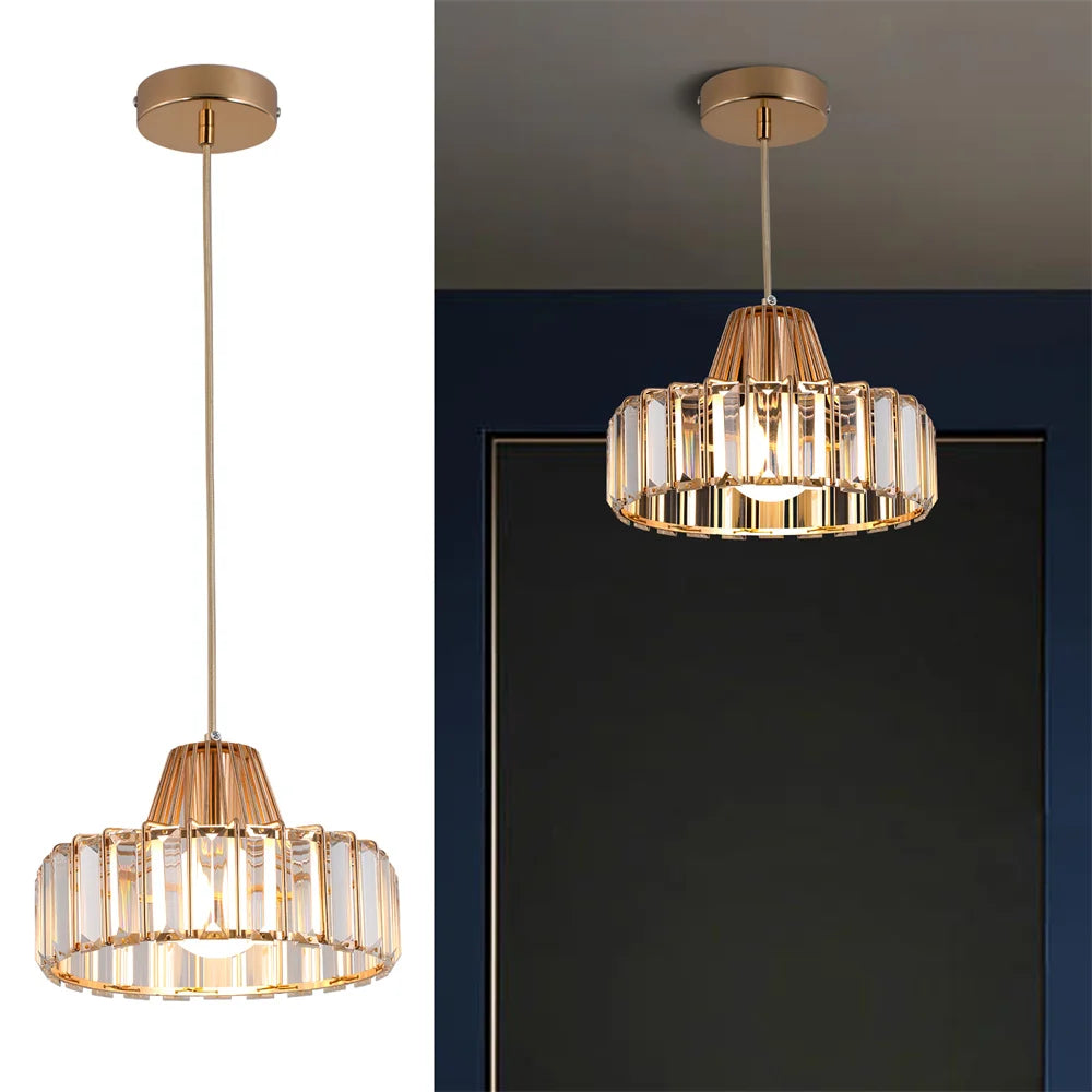 SOFIA, Crystal Pendant Light Gold/Black Adjustable