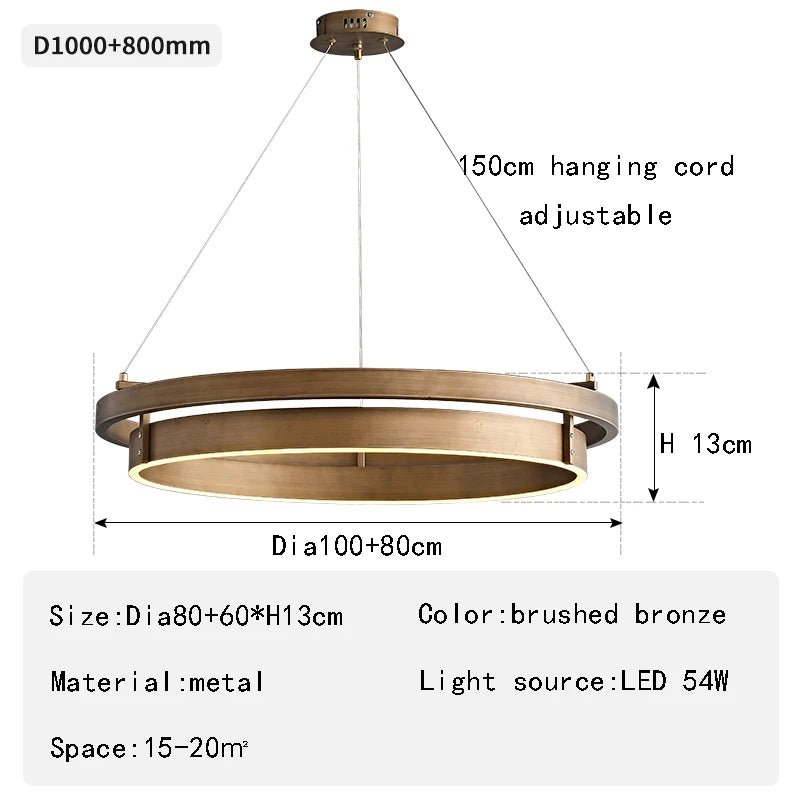 FLORENCE, Brushed Bronze Italian Inspired Round Light Fixture - All About Lights