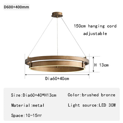 FLORENCE, Brushed Bronze Italian Inspired Round Light Fixture - All About Lights