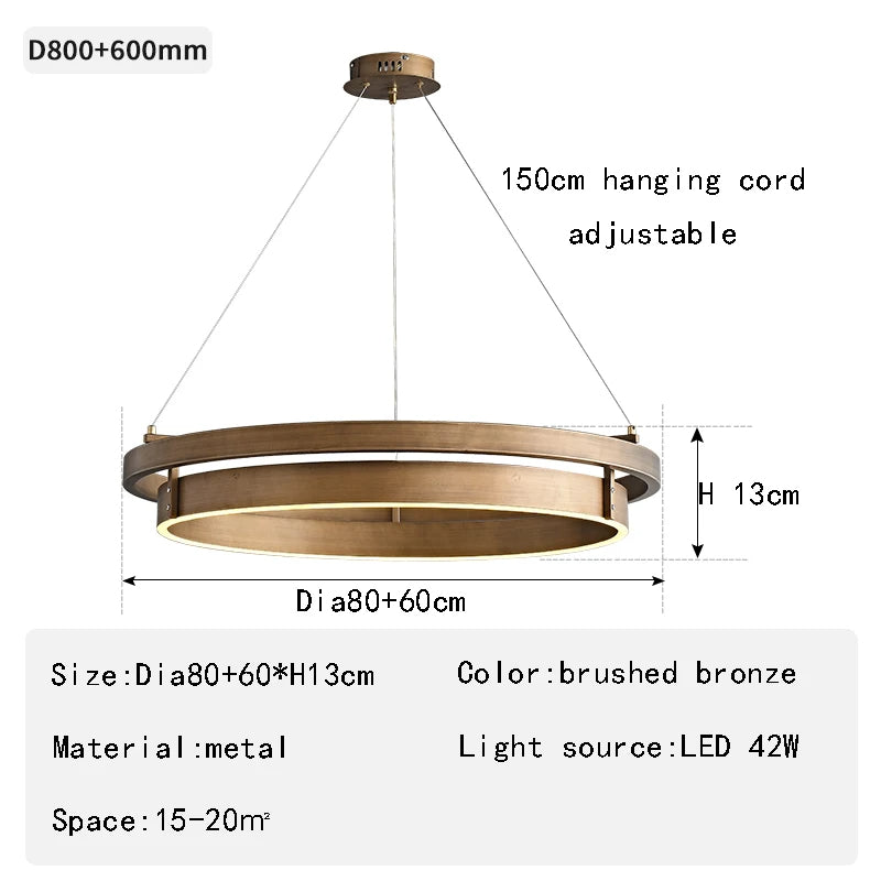 FLORENCE, Brushed Bronze Italian Inspired Round Light Fixture - All About Lights