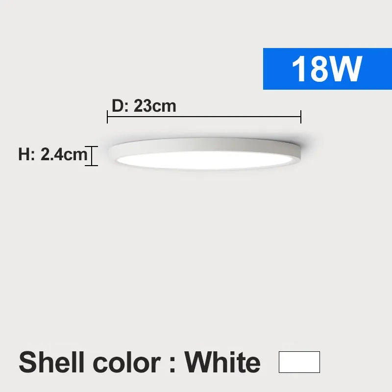 PHOENIX, White Ultra-Slim Flush Ceiling Light