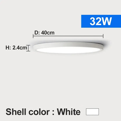 PHOENIX, White Ultra-Slim Flush Ceiling Light